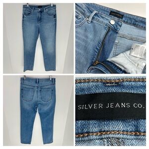 Silver Jeans Isbister Ankle Straight Jeans Size 31x28 (Tag 31x29) Light Denim